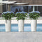 LECHUZA CILINDRO Color 32 - Plantenbak - met uitneembare binnenbak - met bewateringssysteem - ALL-IN-ONE set met LECHUZA-PON - Wit