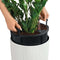 LECHUZA CILINDRO Color 32 - Plantenbak - met uitneembare binnenbak - met bewateringssysteem - ALL-IN-ONE set met LECHUZA-PON - Wit