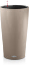 LECHUZA CILINDRO Color 32 - Plantenbak - met uitneembare binnenbak - met bewateringssysteem - ALL-IN-ONE set met LECHUZA-PON - zandbruin