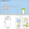 LECHUZA CILINDRO Color 32 - Plantenbak - met uitneembare binnenbak - met bewateringssysteem - ALL-IN-ONE set met LECHUZA-PON - Wit