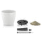 LECHUZA CLASSICO Color 18 - Plantenbak - met bewateringssysteem - ALL-IN-ONE set met LECHUZA-PON - wit