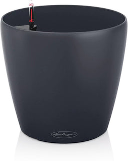 LECHUZA CLASSICO Color 28 - Plantenbak - met bewateringssysteem - ALL-IN-ONE set met LECHUZA-PON - leisteengrijs