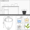 LECHUZA CLASSICO PREMIUM 35 LS - Plantenbak - ALL-IN-ONE set - antraciet metallic