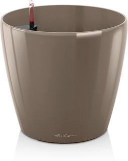 LECHUZA CLASSICO PREMIUM 60 - Plantenbak - met bewateringssysteem - ALL-IN-ONE set met LECHUZA-PON - taupe hoogglans