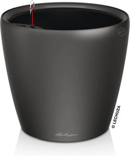 LECHUZA CLASSICO PREMIUM LS 21 - Plantenbak - met uitneembare binnenbak - met bewateringssysteem - ALL-IN-ONE set met LECHUZA-PON - antraciet metallic