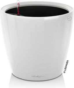 LECHUZA CLASSICO PREMIUM LS 21 - Plantenbak - met uitneembare binnenbak - met bewateringssysteem - ALL-IN-ONE set met LECHUZA-PON - wit hoogglans