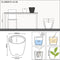 LECHUZA CLASSICO PREMIUM LS 28 - Plantenbak - met uitneembare binnenbak - met bewateringssysteem - ALL-IN-ONE set met LECHUZA-PON - taupe hoogglans