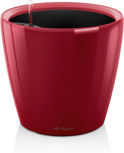 LECHUZA CLASSICO PREMIUM LS 43 - Plantenbak - met uitneembare binnenbak - met bewateringssysteem - ALL-IN-ONE set met LECHUZA-PON - scharlakenrood hoogglans