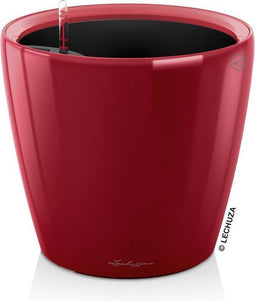 LECHUZA CLASSICO PREMIUM LS 50 - Plantenbak - met uitneembare binnenbak - met bewateringssysteem - ALL-IN-ONE set met LECHUZA-PON - scharlakenrood hoogglans