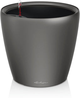 LECHUZA CLASSICO PREMIUM LS 50 - Plantenbak - met uitneembare binnenbak - met bewateringssysteem - ALL-IN-ONE set met LECHUZA-PON - antraciet metallic