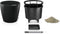LECHUZA CLASSICO PREMIUM LS 50 - Plantenbak - met uitneembare binnenbak - met bewateringssysteem - ALL-IN-ONE set met LECHUZA-PON - zwart hoogglans