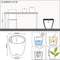 LECHUZA CLASSICO PREMIUM LS 50 - Plantenbak - met uitneembare binnenbak - met bewateringssysteem - ALL-IN-ONE set met LECHUZA-PON - zwart hoogglans