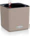LECHUZA CUBE Color 14 - Plantenbak - met uitneembare binnenbak - met bewateringssysteem - ALL-IN-ONE set - zandbruin