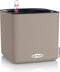 LECHUZA CUBE Color 16 - Plantenbak - met uitneembare binnenbak - met bewateringssysteem - ALL-IN-ONE set - zandbruin