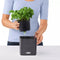 LECHUZA CUBE Color 16 - Plantenbak - met uitneembare binnenbak - met bewateringssysteem - ALL-IN-ONE set - leisteengrijs