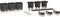 LECHUZA CUBE Color GREEN WALL HOME KIT - Plantenbakken - met uitneembare binnenbak - met bewateringssysteem - ALL-IN-ONE set - leisteengrijs