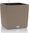 LECHUZA CUBE Cottage 40 - Plantenbak - met uitneembare binnenbak - met bewateringssysteem - ALL-IN-ONE set met LECHUZA-PON - zandbruin