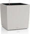 LECHUZA CUBE Cottage 40 - Plantenbak - met uitneembare binnenbak - met bewateringssysteem - ALL-IN-ONE set met LECHUZA-PON - licht grijs