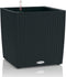 LECHUZA CUBE Cottage 50 - Plantenbak - met uitneembare binnenbak - met bewateringssysteem - ALL-IN-ONE set met LECHUZA-PON - grafietzwart