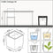 LECHUZA CUBE Cottage 50 - Plantenbak - met uitneembare binnenbak - met bewateringssysteem - ALL-IN-ONE set met LECHUZA-PON - mokka