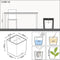 LECHUZA CUBE Cottage 50 - Plantenbak - met uitneembare binnenbak - met bewateringssysteem - ALL-IN-ONE set met LECHUZA-PON - mokka