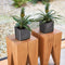 LECHUZA CUBE Glossy 14 - Plantenbak - met uitneembare binnenbak - met bewateringssysteem - ALL-IN-ONE set - wit hoogglans