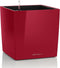 LECHUZA CUBE Premium 30 - Plantenbak - met uitneembare binnenbak - met bewateringssysteem - ALL-IN-ONE set met LECHUZA-PON - scharlakenrood hoogglans