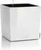LECHUZA CUBE Premium 30 - Plantenbak - met uitneembare binnenbak - met bewateringssysteem - ALL-IN-ONE set met LECHUZA-PON - wit hoogglans