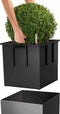 LECHUZA CUBE Premium 30 - Plantenbak - met uitneembare binnenbak - met bewateringssysteem - ALL-IN-ONE set met LECHUZA-PON - antraciet metallic