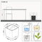 LECHUZA CUBE Premium 30 - Plantenbak - met uitneembare binnenbak - met bewateringssysteem - ALL-IN-ONE set met LECHUZA-PON - wit hoogglans