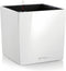 LECHUZA CUBE Premium 40 - Plantenbak - met uitneembare binnenbak - met bewateringssysteem - ALL-IN-ONE set met LECHUZA-PON - wit hoogglans