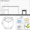 LECHUZA CUBE Premium 40 - Plantenbak - met uitneembare binnenbak - met bewateringssysteem - ALL-IN-ONE set met LECHUZA-PON - wit hoogglans