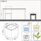 LECHUZA CUBE Premium 40 - Plantenbak - met uitneembare binnenbak - met bewateringssysteem - ALL-IN-ONE set met LECHUZA-PON - antraciet metallic