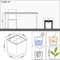 LECHUZA CUBE Premium 40 - Plantenbak - met uitneembare binnenbak - met bewateringssysteem - ALL-IN-ONE set met LECHUZA-PON - zilver metallic