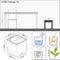 LECHUZA CUBE Premium 40 - Plantenbak - met uitneembare binnenbak - met bewateringssysteem - ALL-IN-ONE set met LECHUZA-PON - wit hoogglans
