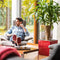 LECHUZA CUBE Premium 40 - Plantenbak - met uitneembare binnenbak - met bewateringssysteem - ALL-IN-ONE set met LECHUZA-PON - zilver metallic