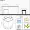 LECHUZA CUBE Premium 40 - Plantenbak - met uitneembare binnenbak - met bewateringssysteem - ALL-IN-ONE set met LECHUZA-PON - zilver metallic