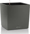 LECHUZA CUBE Premium 50 - Plantenbak - met uitneembare binnenbak - met bewateringssysteem - ALL-IN-ONE set met LECHUZA-PON - antraciet metallic