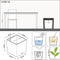 LECHUZA CUBE Premium 50 - Plantenbak - met uitneembare binnenbak - met bewateringssysteem - ALL-IN-ONE set met LECHUZA-PON - scharlakenrood hoogglans