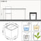 LECHUZA CUBE PREMIUM 50 - Plantenbak - met uitneembare binnenbak - met bewateringssysteem - ALL-IN-ONE set met LECHUZA-PON - wit hoogglans