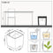 LECHUZA CUBE Premium 50 - Plantenbak - met uitneembare binnenbak - met bewateringssysteem - ALL-IN-ONE set met LECHUZA-PON - antraciet metallic