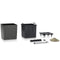 LECHUZA CUBE Premium 50 - Plantenbak - met uitneembare binnenbak - met bewateringssysteem - ALL-IN-ONE set met LECHUZA-PON - antraciet metallic
