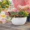LECHUZA CUBETO Stone 30 - Plantenbak - met uitneembare binnenbak - met bewateringssysteem - ALL-IN-ONE set met LECHUZA-PON - kwarts wit