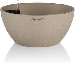 LECHUZA CUBETO Stone 40 - Plantenbak - met uitneembare binnenbak - met bewateringssysteem - ALL-IN-ONE set met LECHUZA-PON - zandbeige