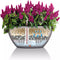 LECHUZA CUBETO Stone 40 - Plantenbak - met uitneembare binnenbak - met bewateringssysteem - ALL-IN-ONE set met LECHUZA-PON - kwarts wit