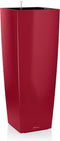 LECHUZA CUBICO ALTO PREMIUM 40 - Plantenbak - met uitneembare binnenbak - met bewateringssysteem - ALL-IN-ONE set met LECHUZA-PON - scharlakenrood hoogglans