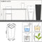 LECHUZA CUBICO ALTO PREMIUM 40 - Plantenbak - met uitneembare binnenbak - met bewateringssysteem - ALL-IN-ONE set met LECHUZA-PON - wit hoogglans