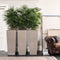 LECHUZA CUBICO ALTO PREMIUM 40 - Plantenbak - met uitneembare binnenbak - met bewateringssysteem - ALL-IN-ONE set met LECHUZA-PON - taupe hoogglans