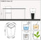 LECHUZA CUBICO Color 22 - Plantenbak - met uitneembare binnenbak - met bewateringssysteem - ALL-IN-ONE set met LECHUZA-PON - wit