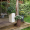 LECHUZA CUBICO Color 22 - Plantenbak - met uitneembare binnenbak - met bewateringssysteem - ALL-IN-ONE set met LECHUZA-PON - muskaat